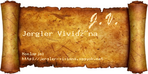 Jergler Viviána névjegykártya